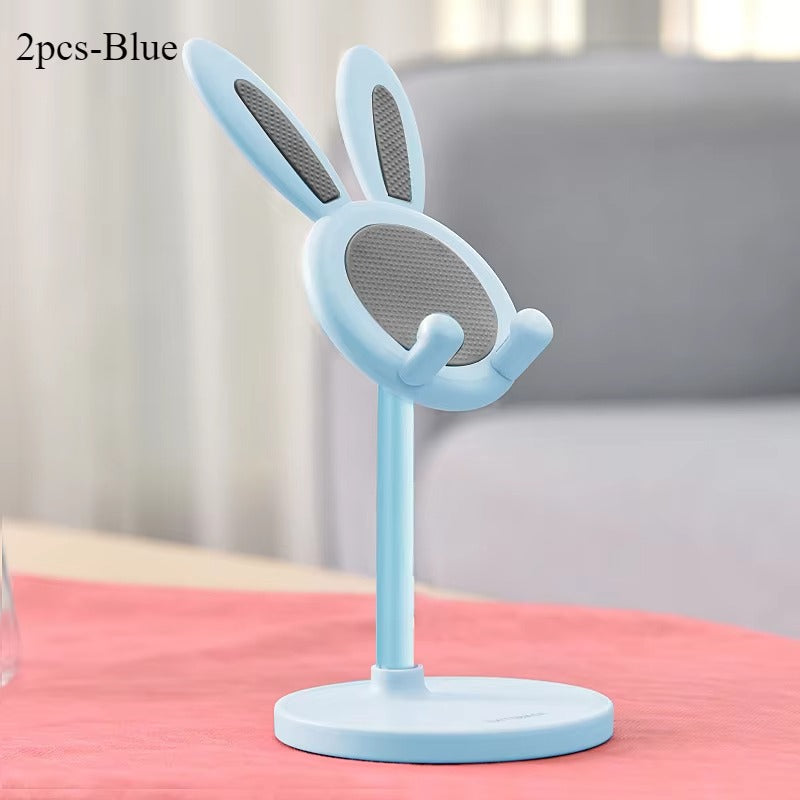The cute bunny mobile phone stand can lift and adjust the accessories of the desktop phone stand; it opens the phone.