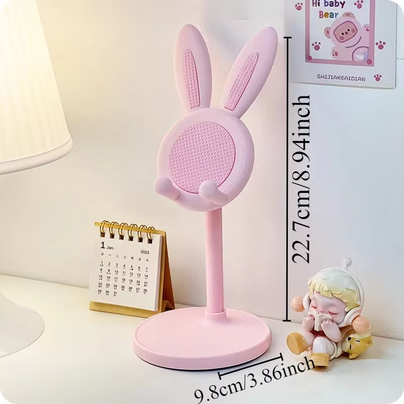 The cute bunny mobile phone stand can lift and adjust the accessories of the desktop phone stand; it opens the phone.