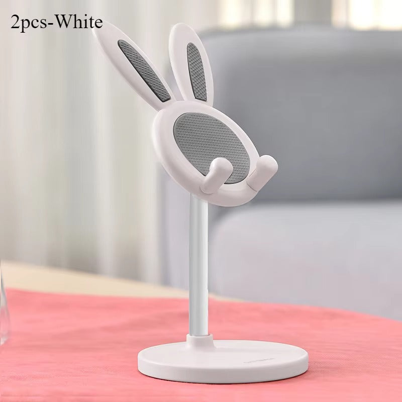 The cute bunny mobile phone stand can lift and adjust the accessories of the desktop phone stand; it opens the phone.